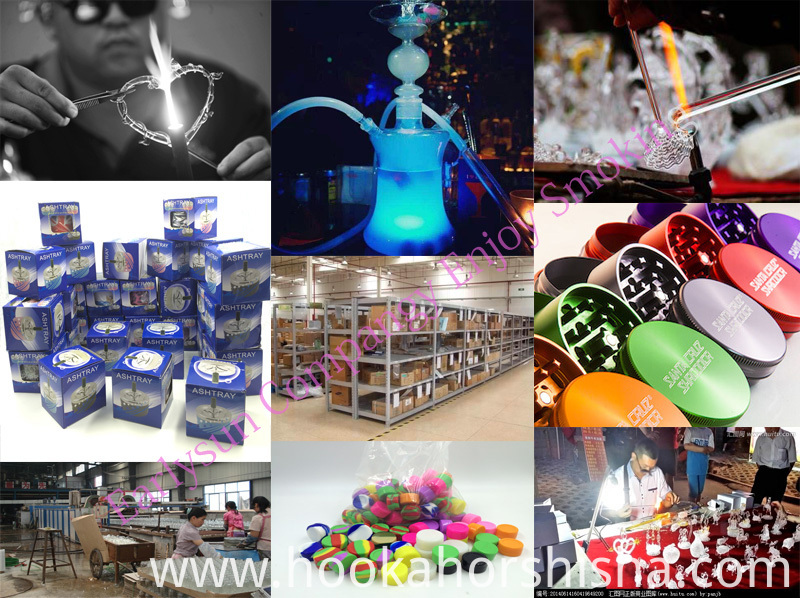 4 Tower Showerheads Hookah Glass Water Pipe for Smoking (ES-GB-453)
